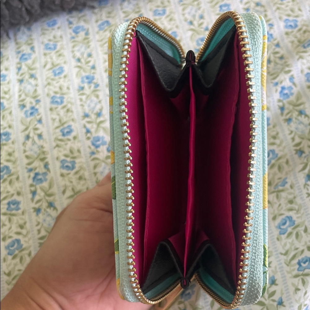 Trina Turk Lemon Print Tote bag and wallet- Blue and Yellow - Picture 10 of 16